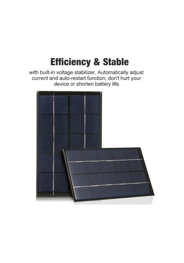 Tenfowee 5v 2w Taşınabilir Güneş Enerji Şarj Paneli - Cep Telefonu, Powerbank Hızlı Ve Sabit Şarj - Monokristal Silisyum - Dış Etkinlikler İçin