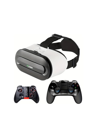 Xuweiwei 2025 Vr Başlığı Y04 Entegre Sinema Ses Zarif Görüntü Siyah Beyaz Rahat Baş Kayışı Kablosuz Oyun Kumandası Batarya Gerektirmeyen