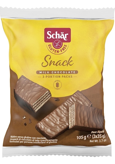 Schar Snack Glutensiz Çikolata Kaplı Fındıklı Gofret 6'lı 3 x 35 G