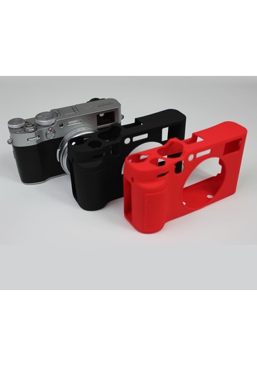 Cbtx Fujifilm X100v Uyumlu Şok Geçirmez Silikon Koruyucu Kamera Kılıfı - Siyah