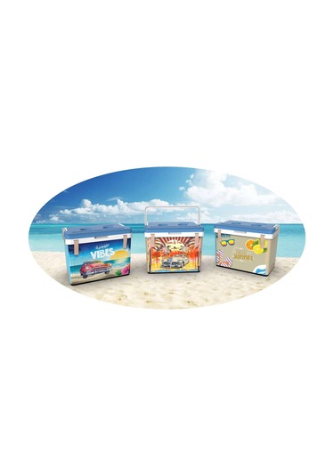 20 Lt Kumaş Buzluk Termos 1029 Cooler Box Bej - Sarı