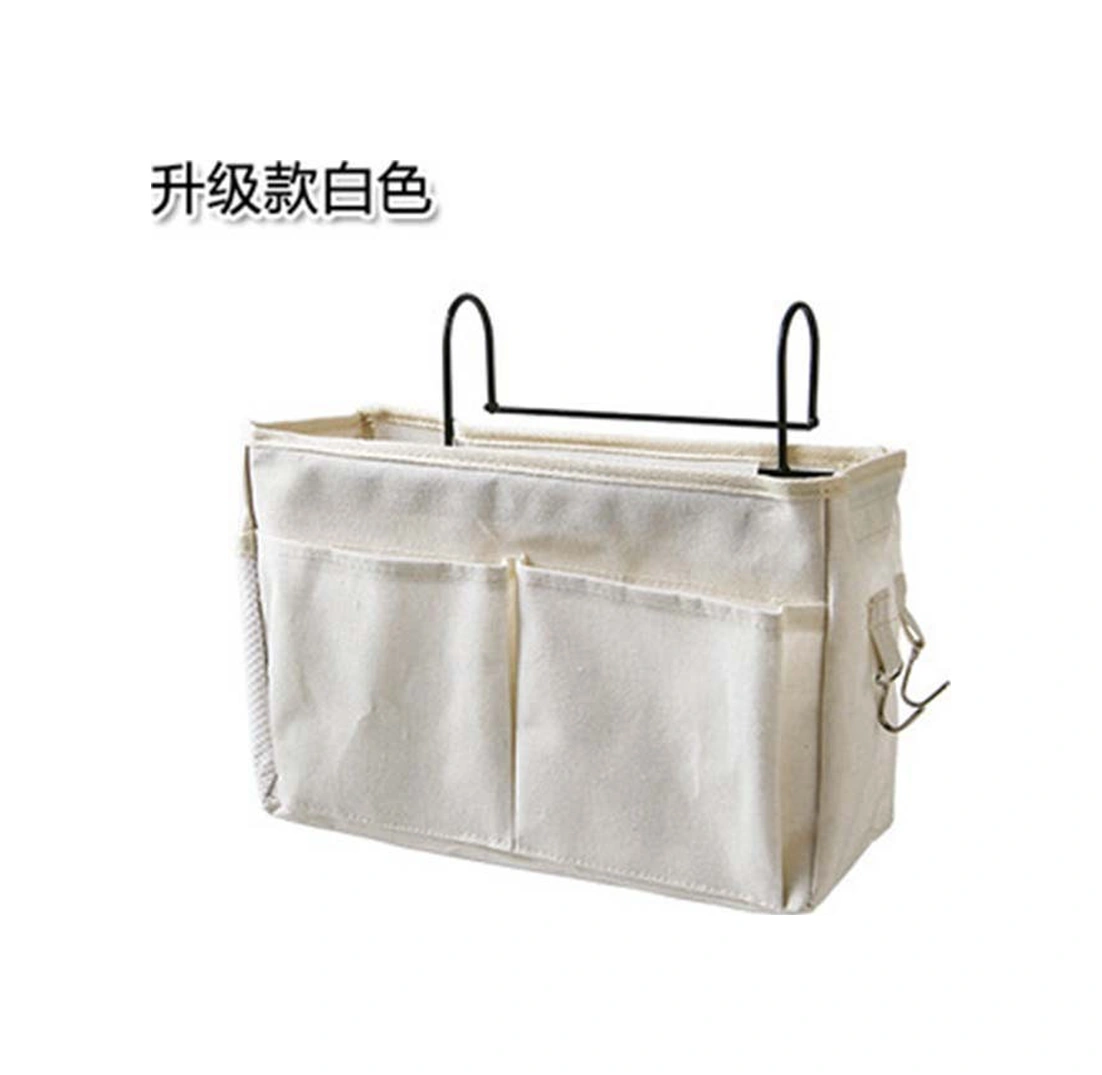 Qingmipy Üniversite Yatak Üstü Organizer Beş Çekmeceli Kumaş Dolap, Ev Ve Dormitory İçin Konforlu Depolama Çantası Beyaz Geliştirilmiş Versiyon Beyaz Kumaş Asılı Sepet