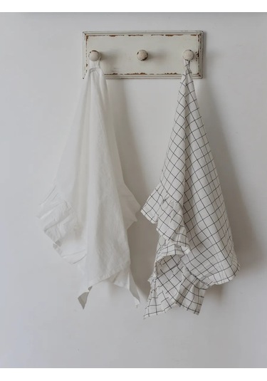 Home Lovers 2 Adet Fırfırlı Mutfak Havlusu Seti 430255900 Sütlü