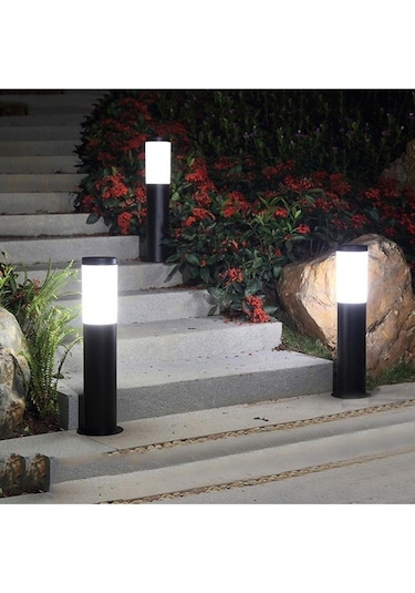 41 Cm E27 Duylu, 10 W. Beyaz Işık Ampul Dahil, Bahçe Duvar, Yürüyüş Yolu Armatürü, Set Üstü Aplik Diğer