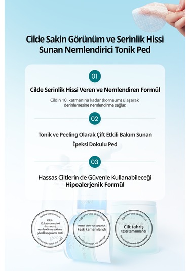 Hassas Ciltlere Nemlendirici Tonik Ped Goodal Houttuynia Cordata Hyaluron Soothing Clear Pad