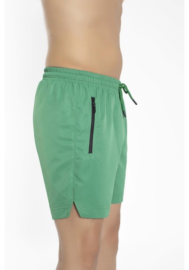 Erkek Maraton Yırtmaçlı Deniz Şortu Yeşil
