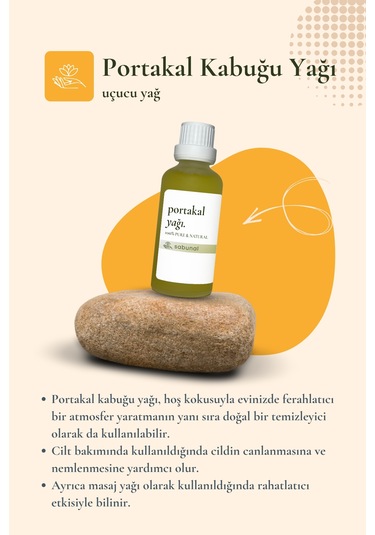 Sabunal Portakal Kabuğu Yağı 50 ML Aromaterapi Ve Cilt Bakım Yağı