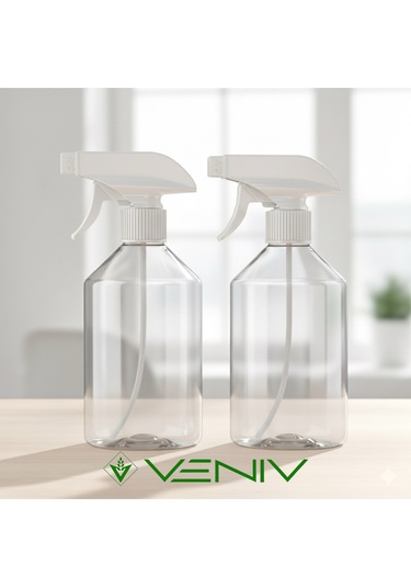 2 Adet Boş Şişe + Sprey Fısfıs Set- Kimyasala Dayanaklı 500 Ml 2