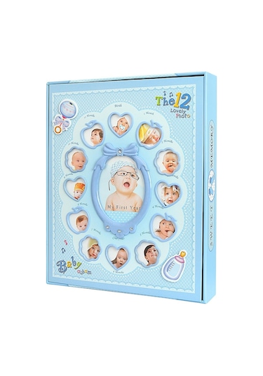 10 x 15 CM 220'lik 12 Ay Pencereli Bebek Fotoğraf Albümü
