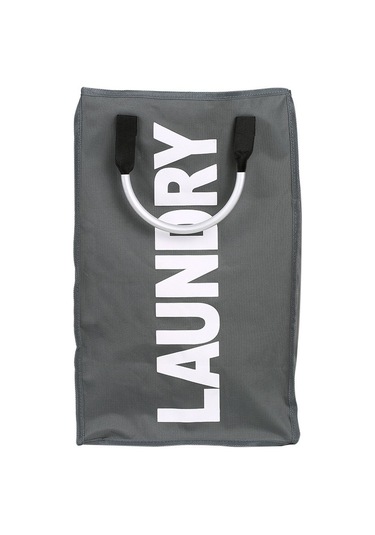 Cbtx Pratik Katlanabilir Kirli Giysileri Yıkama Çamaşır Sepeti Alaşım Saplı Dayanıklı Koyu Gri Diğer