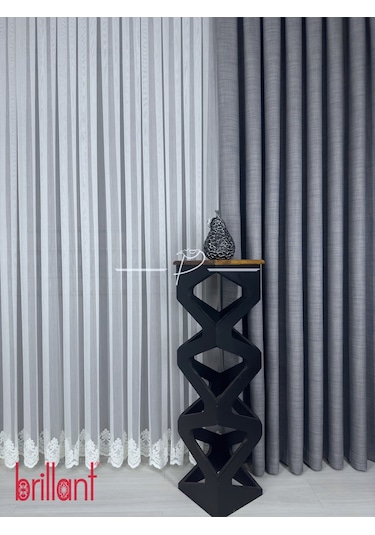 Tül Perde Brillant Marka Tt Zemin Etek İşleme Nil Desen Çok Renkli