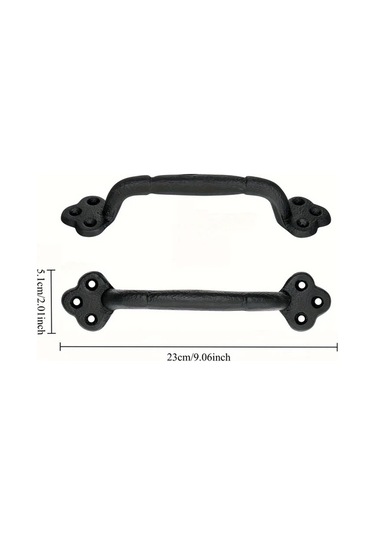 Willowhaven 1 Adet Siyah Vintage Dökme Demir Ahşap Kapı Kolu - Dayanıklı İç Ve Dış Mekan Çekmece Dolap