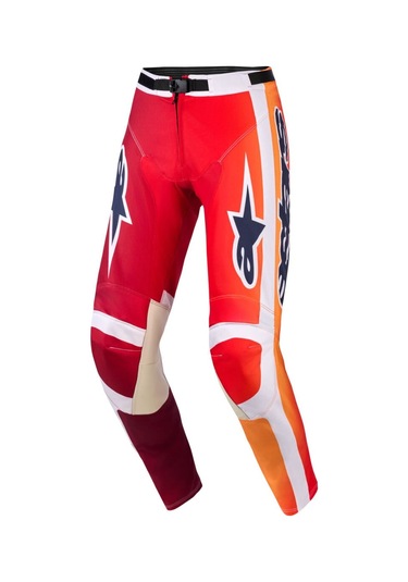 Alpinestars Racer Portl Off-road Motosiklet Pantolonu Kırmızı Beyaz Siyah