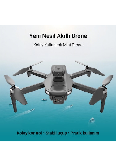 İdragon W9 Akıllı Mini Drone Fırçasız Motor Ekranlı Kumanda Çift Kameralı Drone