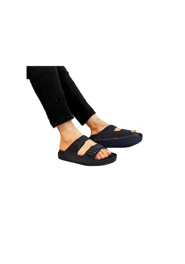 Pierre Cardin 7408 Lacivert Çift Tokalı Yumuşak Taban Erkek Terlik Lacivert