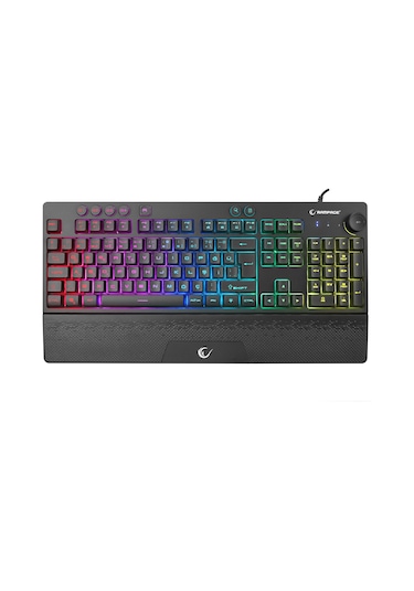 Rampage KB-GX65 SIMULA USB RGB Aydınlatmalı 4 Makro Tuşlu Bilek Destekli Oyuncu Klavye