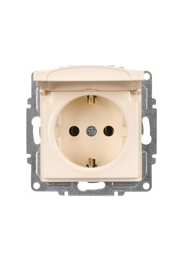 Günsan Visage Krem Kapaklı Topraklı Priz Mekanizma