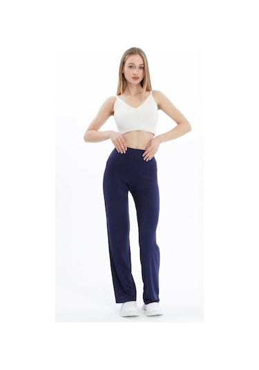 Penyebizden Extra Yumuşak Uzun Viskon Pantolon Home&outdoor-lacivert