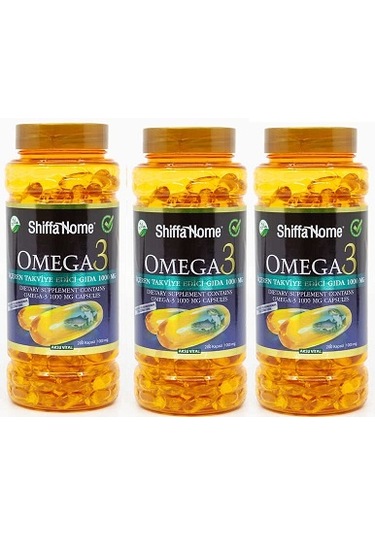 Shiffa Home Omega 3 Balık Yağı 600 Kapsül 1000 Mg 3 Şişe Suz