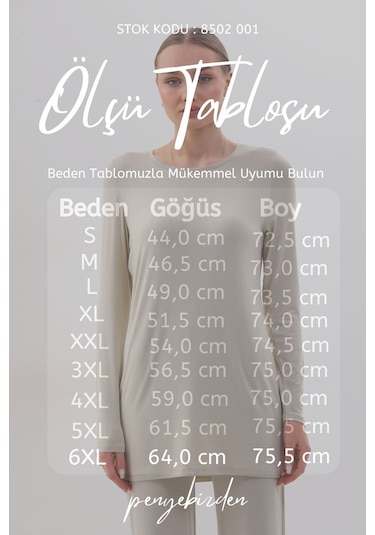 Penyebizden Kadın Viskon Full Likra Tunik-bej-bej Bej