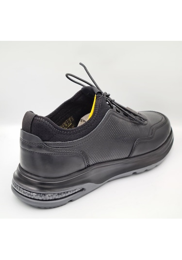 Greyder 18231 Siyah Hakiki Deri Erkek Günlük Deri Sneaker Siyah