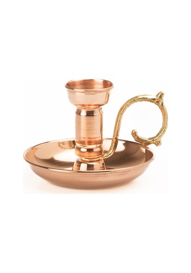 Dmt Gaziantep Bakır Şamdanlık-mumluk Yük:8,5 Cm Kalınlık:0,70mm Ağırlık:170gr Kına Mumluğu Bakır