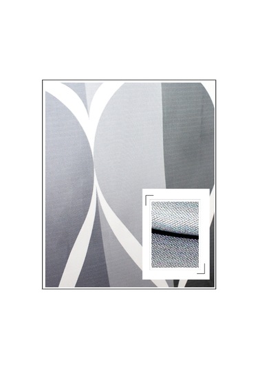 Shineyee Banyo İçin Su Geçirmez 200x200 Cm Kalın Poliester Perde - Basit Damla Desenli 1 Adet + 12 Adet İğne Gri