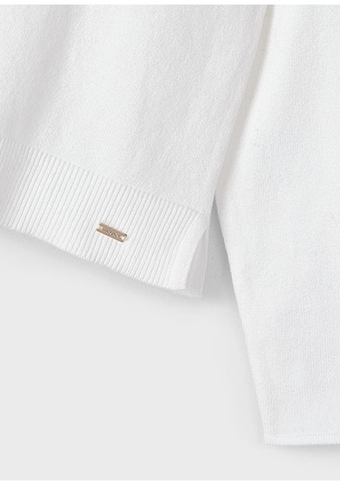 Mayoral Ekru Kız Çocuk Balıkçı Yaka Kazak 00313 Ekru