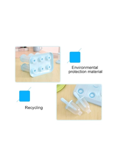 Yaz Diy Yaratıcı Buz Yapımı Kutusu Popsicle Dondurma Kalıbı Blue , Size:popsicle Diğer