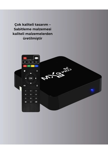 4k Android Tv Box 2gb Ram 16gb Rom, Hızlı Wi-fi Bağlantılı Akıllı Medya Kutusu