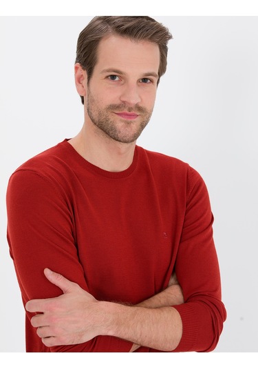 Pierre Cardin Erkek Kiremit Kazak /triko 50257301-vr031 Kiremit