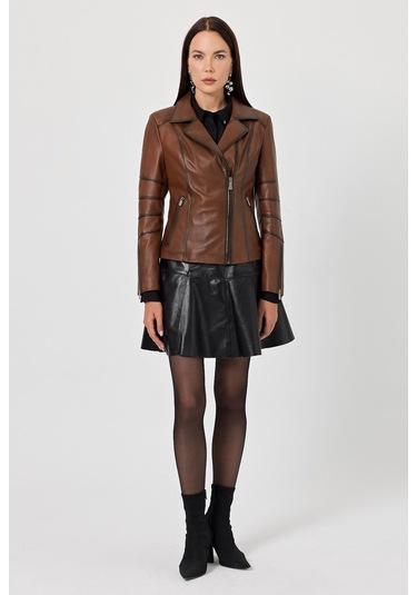 Diana Taba Kadın Deri Mont 001