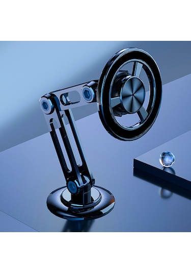 Tenfowee 360 Dönebilen Güçlü Mıknatıslı Araç Telefon Tutucu - Esnek Ayarlanabilir Kol İle Güvenli Sürüş Altın