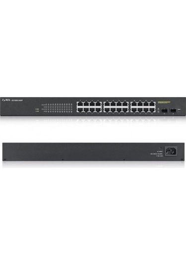 Zyxel GS1900-24HP V2, 24 Port, GigaBit, 24 Port PoE, 170W, +2Port