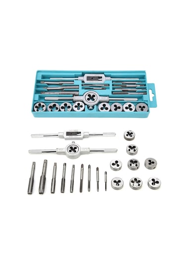 20 Parça Diş Açma Kılavuz Pafta Takımı Seti