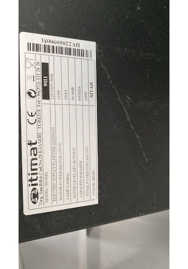 İtimat Davlumbaz Karbon Filtre Model 9011 Yeni Tip