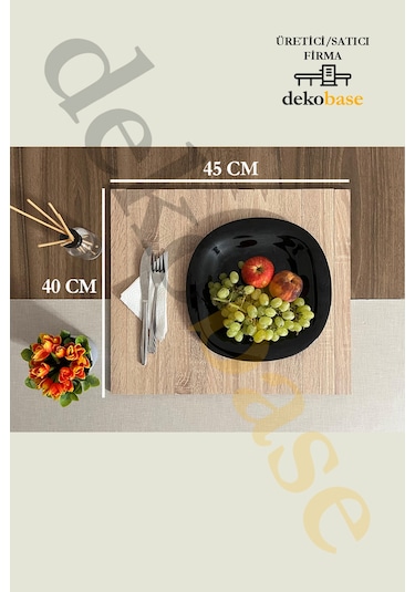 Meşe 4 Adet Çok Amaçlı Koltuk Kenar Sehpası, Supla, Yemek Servis Altlığı Meşe