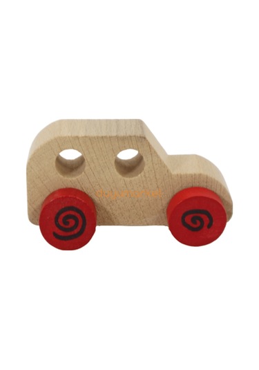Mr. Quokka Ahşap Ambulans - Kırmızı