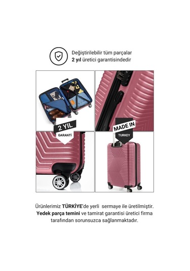 G&d Polo Suitcase Abs Gül Kurusu Orta Boy Valiz 600.08-o Gülkurusu