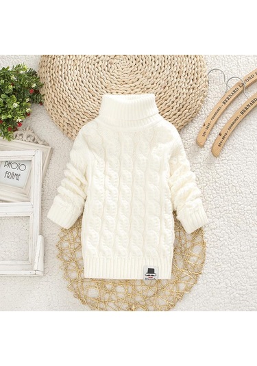 Beyaz Kızlar Sonbahar Bahar Giyim Kız Kazak Çocuk Giyim Çocuk Kız Kış Sıcak Giysiler Beyaz