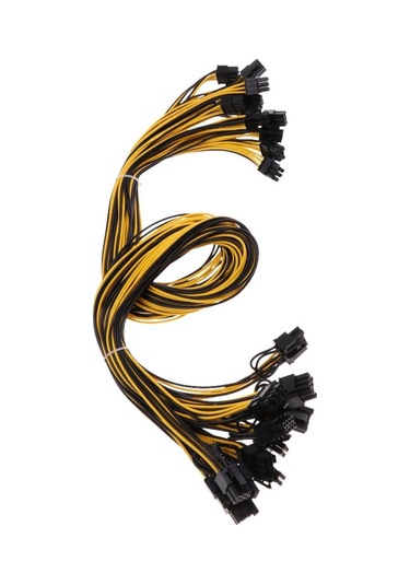 Suntek 12 Adet Pcı-e 6pin - 6+2pin Güç Ayırıcı Kablo Grafik
