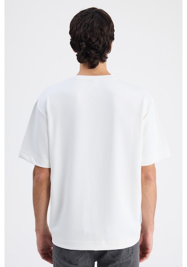 Twn Relaxed Fit Ekru Düz T-shirt 6ec146171622m Çok Renkli