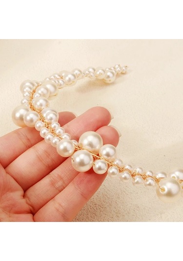 Willowhaven Her Mevsim Yakışan Zarif Altın Sarı Taç - Yumuşak Zincirli Şık Saç Bandı