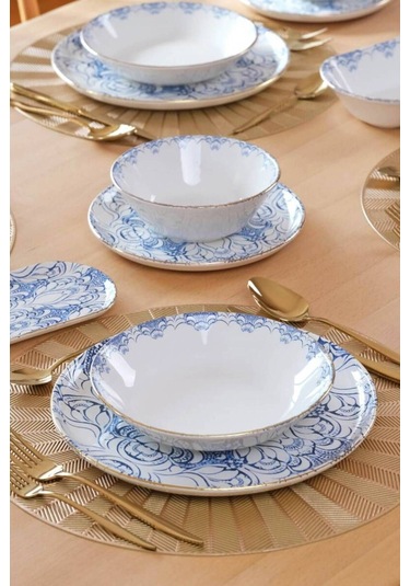 Asya Blue Cycle 32 Parça 6 Kişilik Seramik Kahvaltı Takımı Diğer