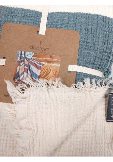 Dantela Gloria Colorful Müslin Pamuk Çift Kiş. Yatakört. 240x260 Krem