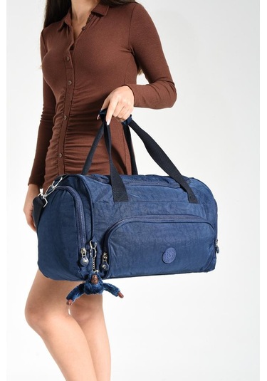 Unisex Kabin Boy Çapraz Askılı Omuz Çantası Seyehat Spor Çantası Hafif Klinkır Kumaş 40 25 Cm Lacivert