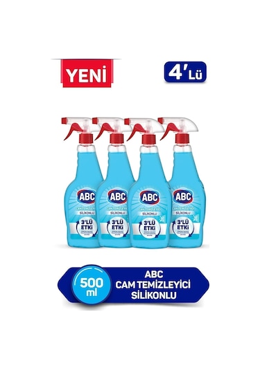 Cam Temizleyici Silikonlu 500ml X4