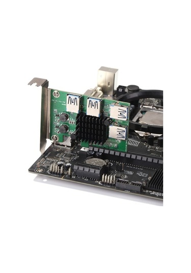 Fortunelane Pcı-e X4'ten Usb3.0'a Dönüştürücü Kart - 4 Portlu Grafik Genişletme Aleti, Kalın Altın Kaplama, 8gb/s Bant Genişliği
