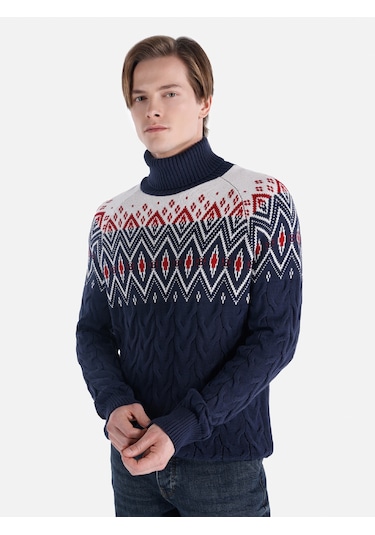 Colin's Colins Regular Fit Lacivert Erkek Kazak Cl1066425 Lacivert