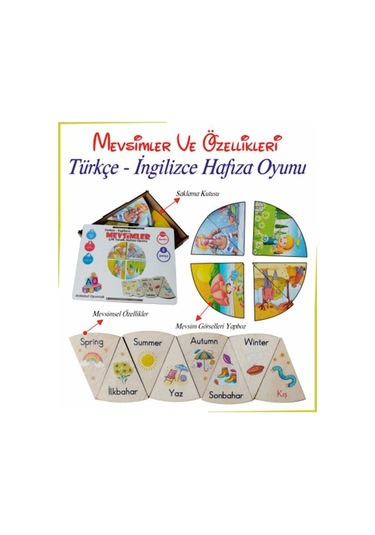 Ankebut Tr-Ing Mevsimler Çift Taraflı Hafıza Oyunu Kutulu 31609